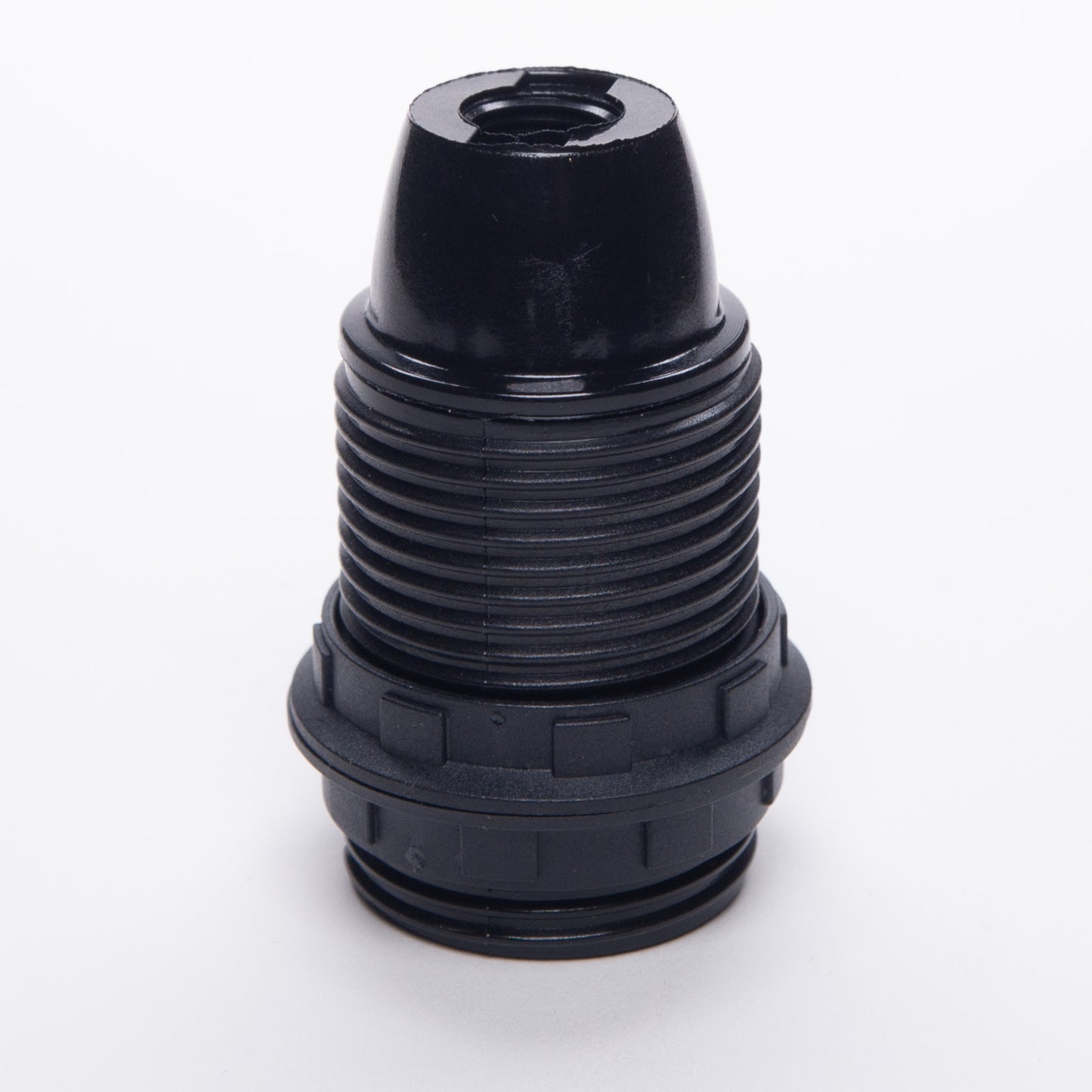 E14 Black Plastic Lampholder M10 Threaded