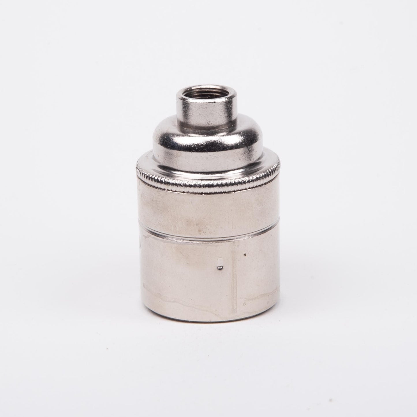 E27 1/2" Threaded Period Plain Skirt Lampholder - Nickel