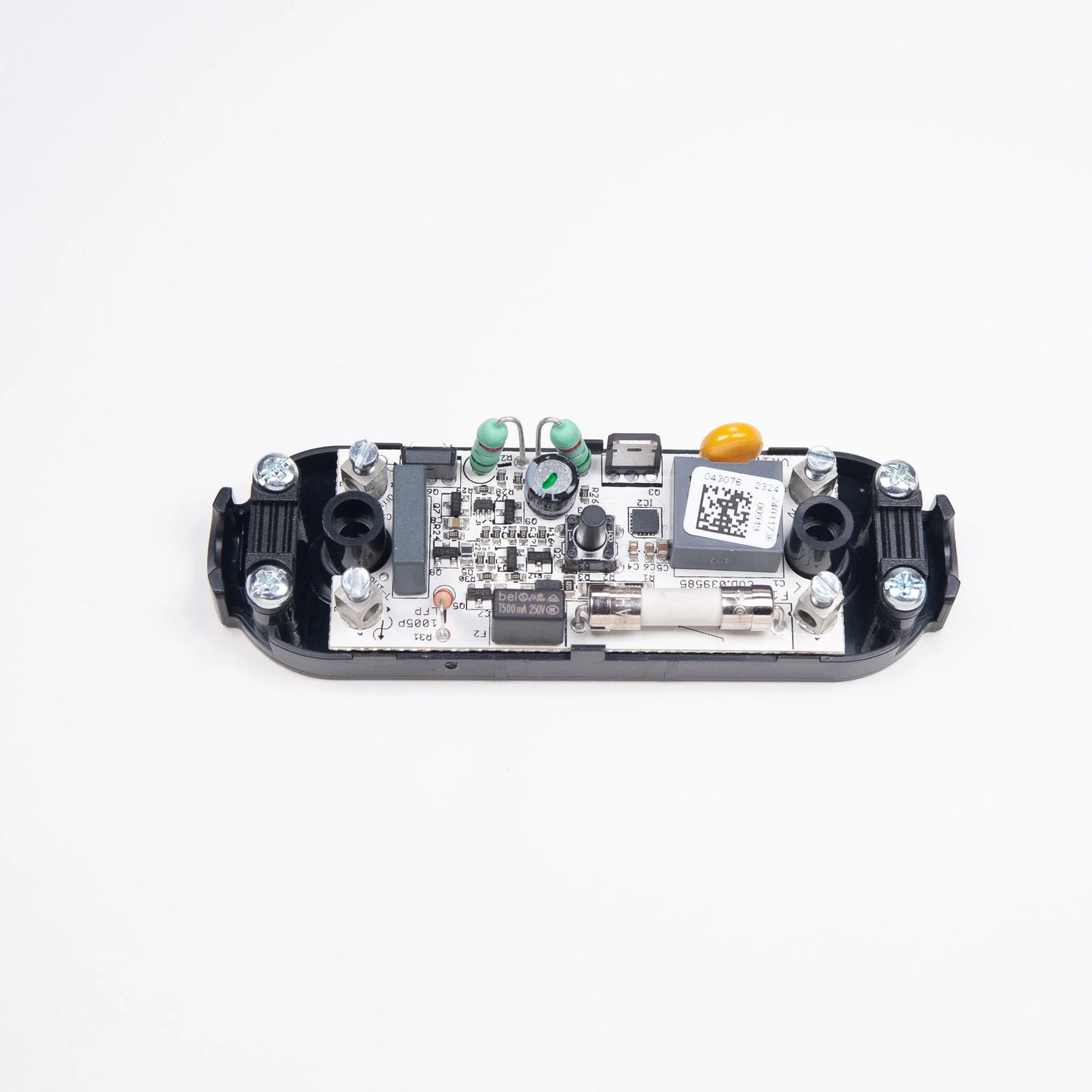 Designer Black Inline Electronic Push Dimmer Switch for Two Core Flex UK, EU & US Compliant