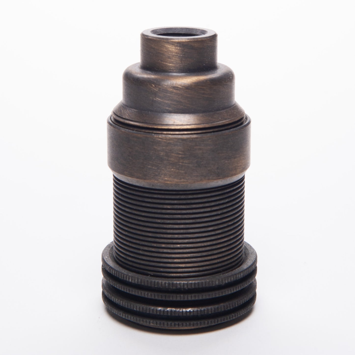 E14 Solid Brass Lampholder M10 Threaded - Brushed Antique Brass