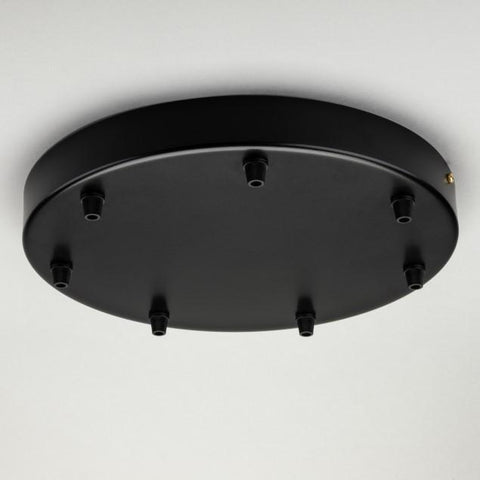 Black Steel Ceiling Rose Large 300mm - All Outlet Options - Lightspares