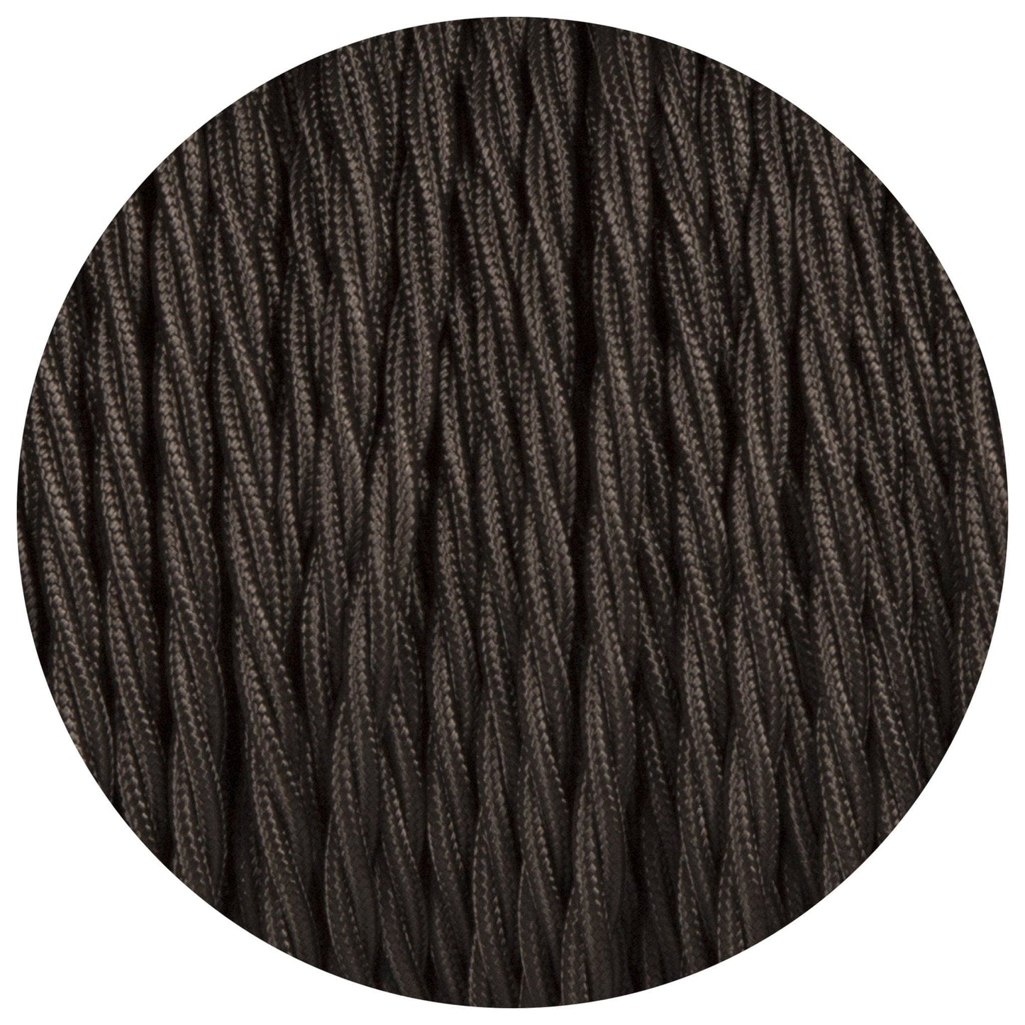 Black Twisted Fabric Braided Cable - Lightspares