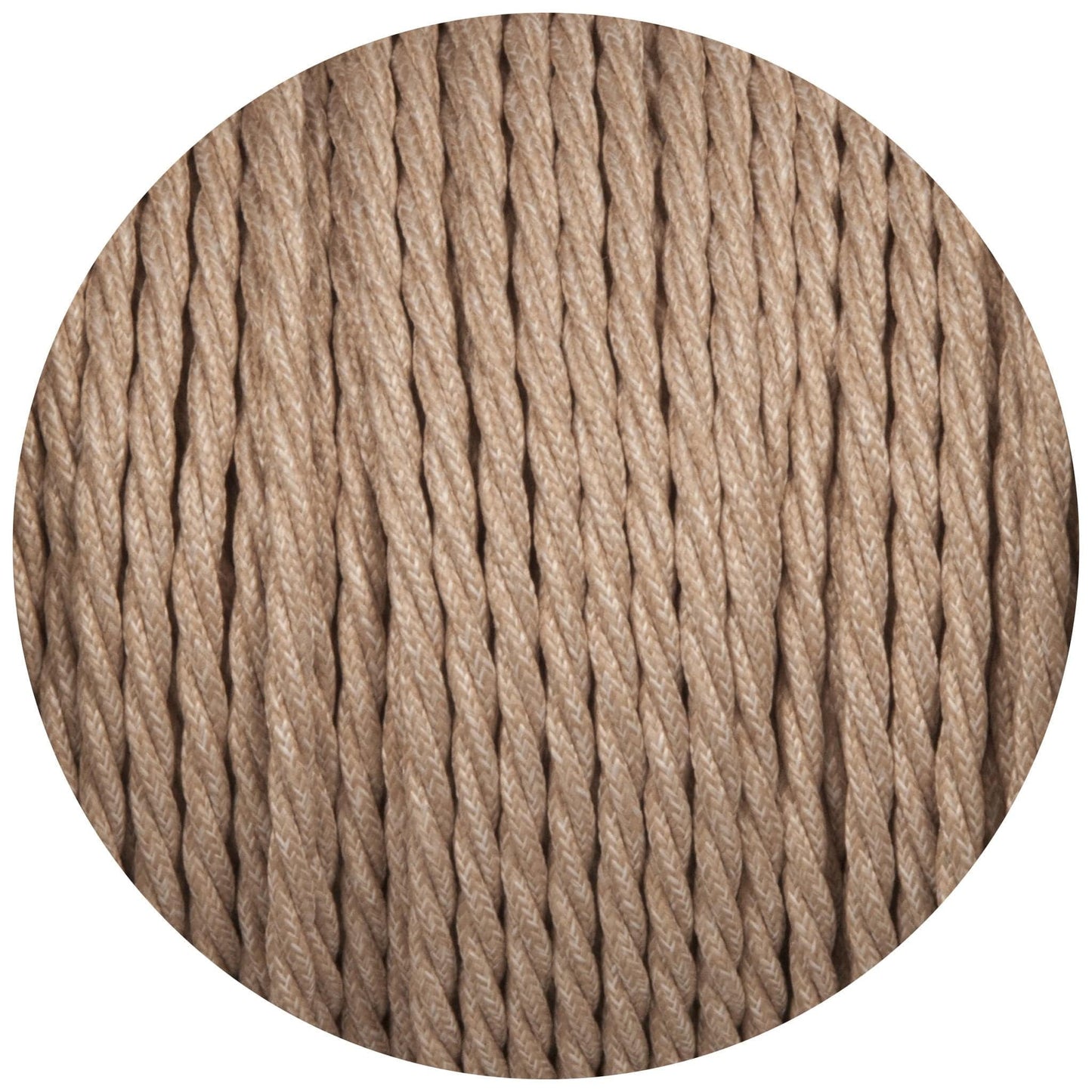 Canvas Linen Twisted Fabric Braided Cable - Lightspares