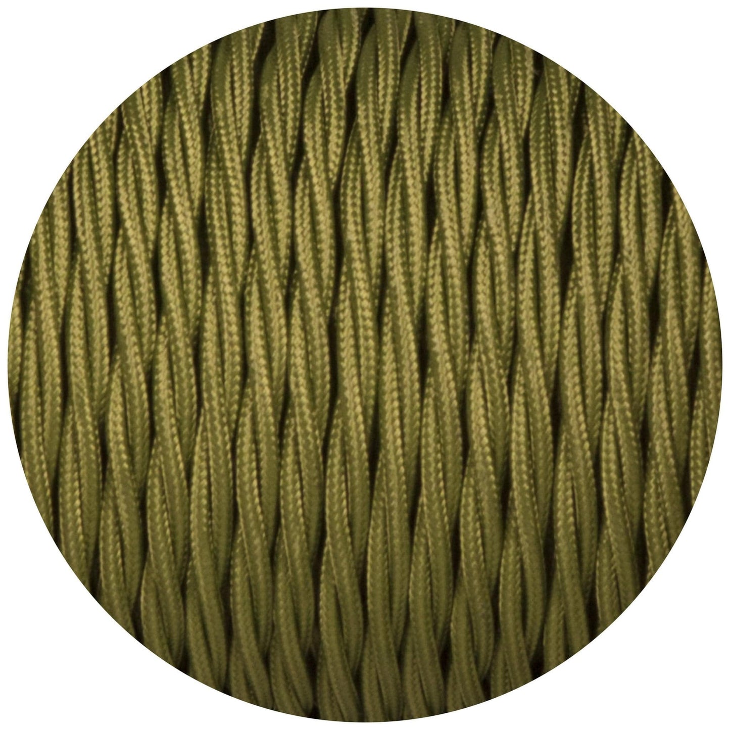 Cyprus Green Twisted Fabric Braided Cable - Lightspares