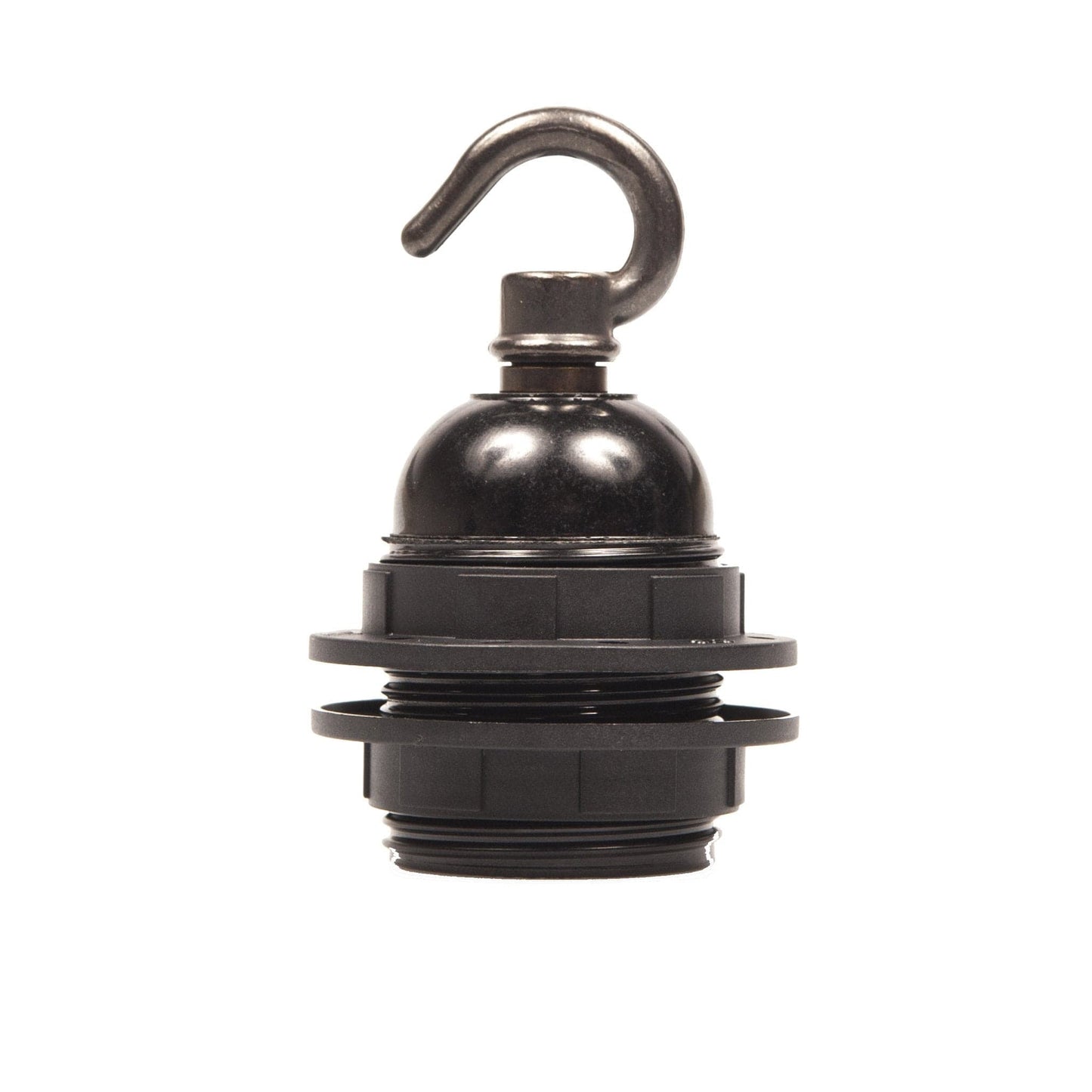 E27 Plastic Wide Ring Lampholder with hook - All Colours - Lightspares