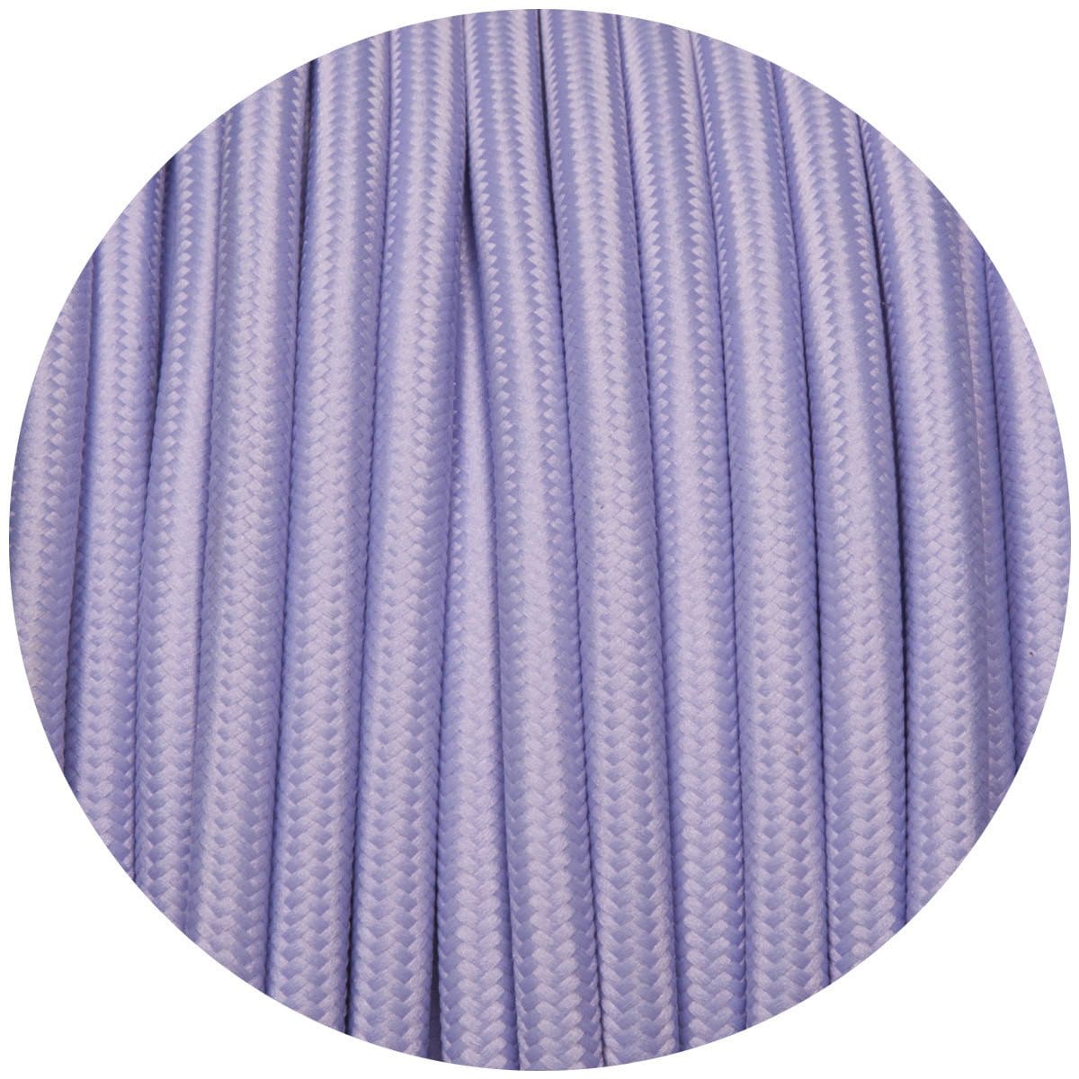 Light Purple Round Fabric Cable - Lightspares
