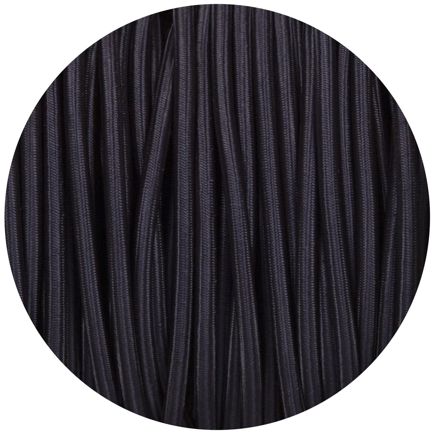 Navy Blue Round Fabric Braided Cable - Lightspares
