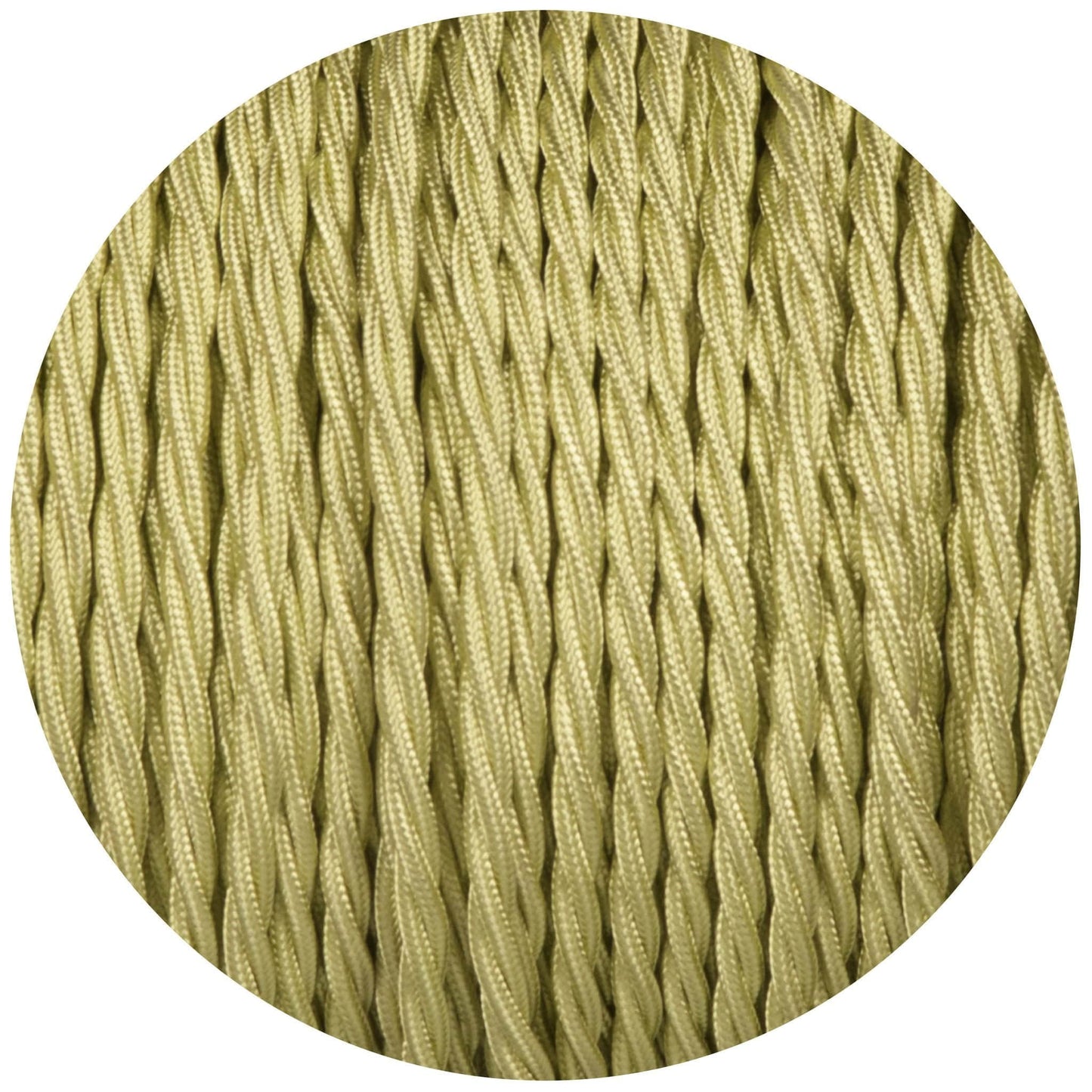 Tisane Light Green Twisted Fabric Braided Cable - Lightspares