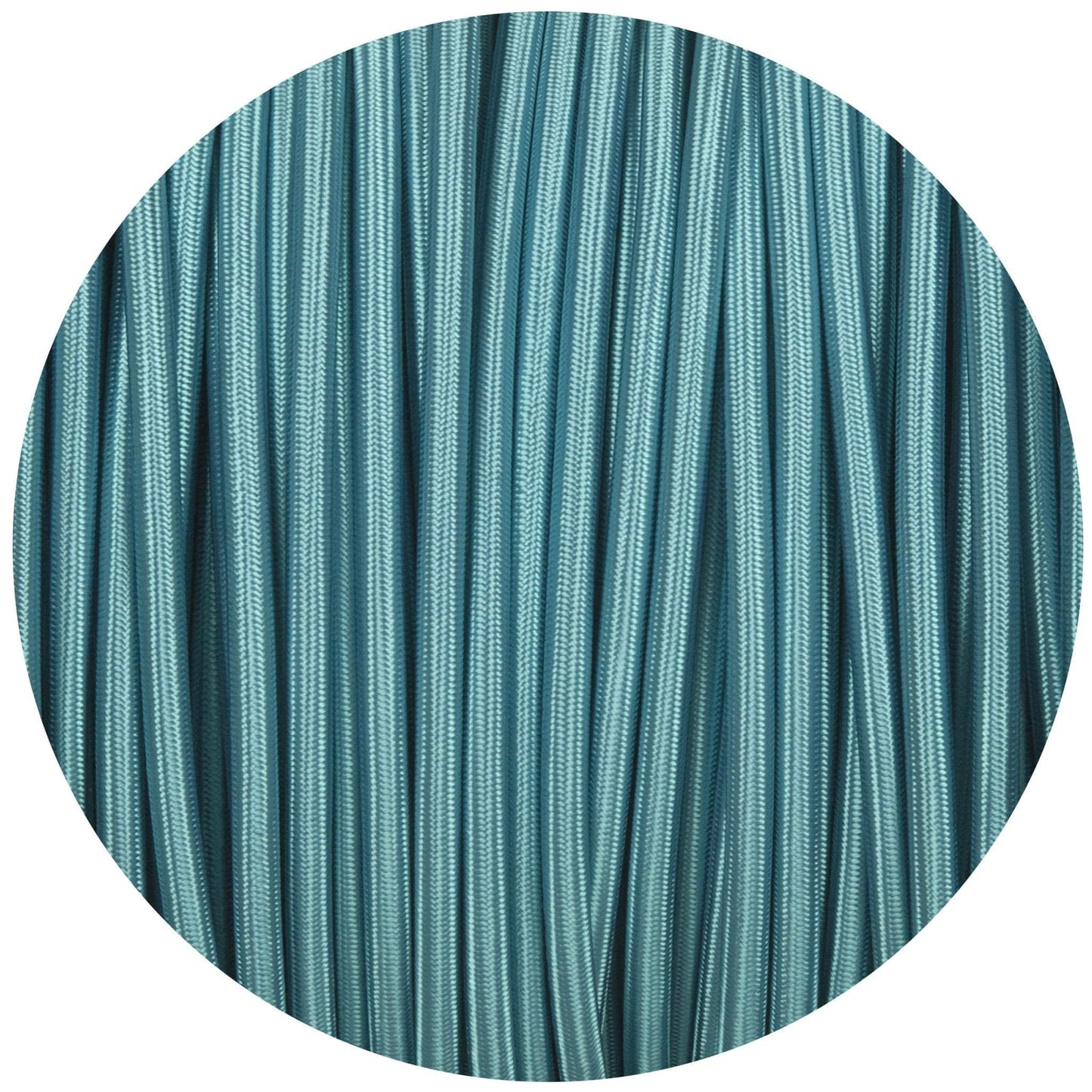 Turquoise Round Fabric Braided Cable - Lightspares