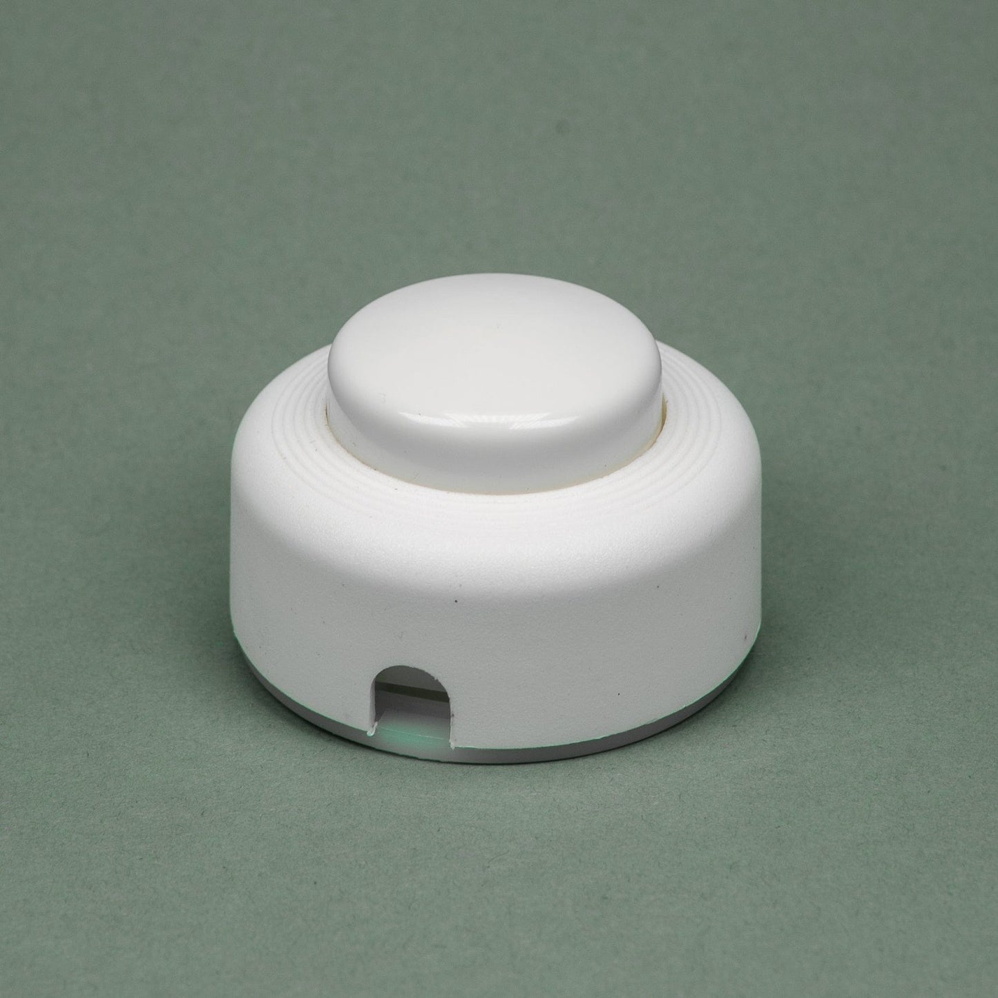 White Floor Foot Switch 50mm Diameter with Gloss Button - Lightspares