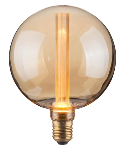 Vintlux E27 Dimmable LED Filament Lamp 2.3W G125 120lm 2200K Rainn Globe XL Gold