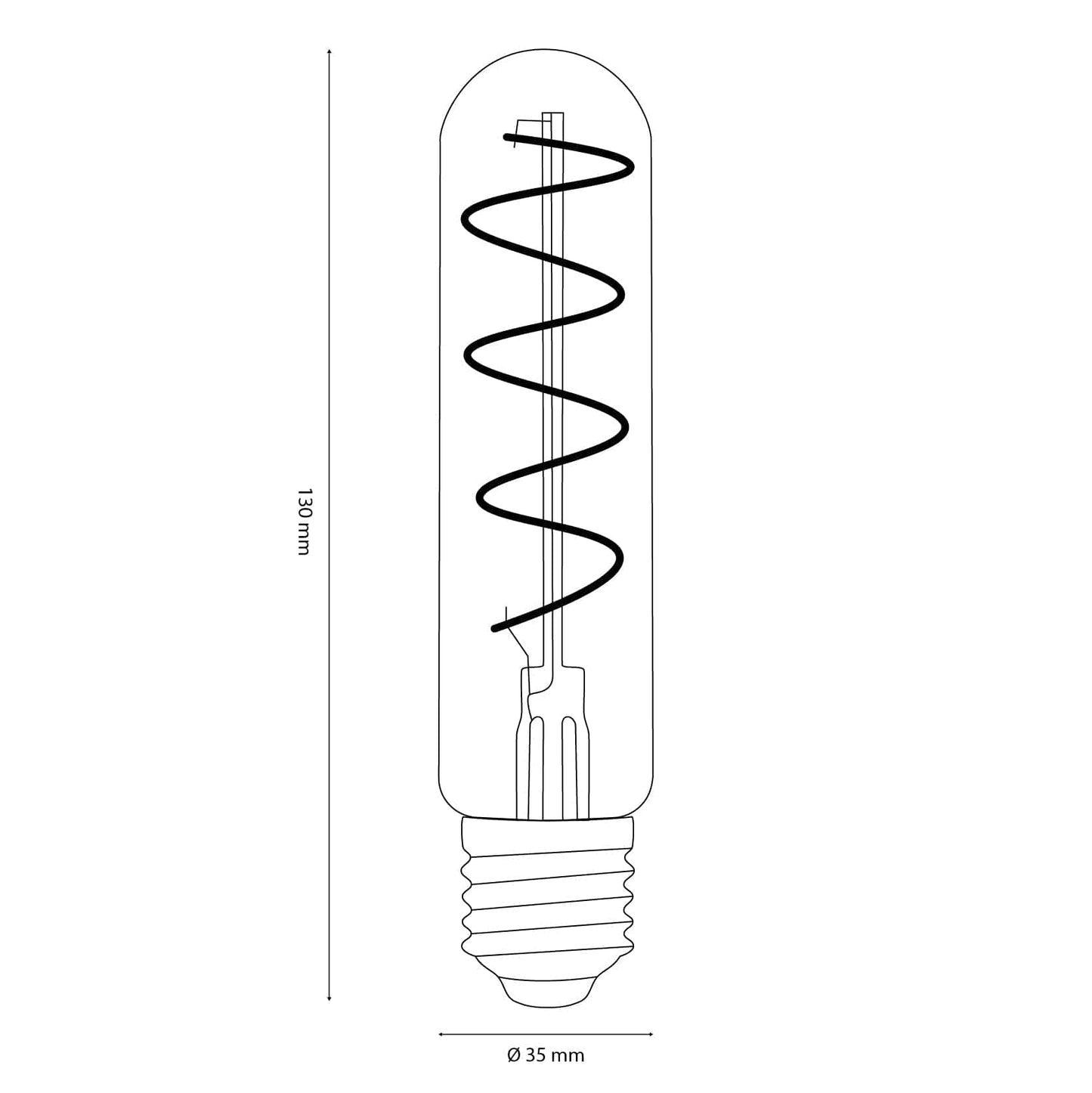 Vintlux E27 4W T30 265lm 2200K Karu 130mm Gold Tube Dimmable LED Bulb