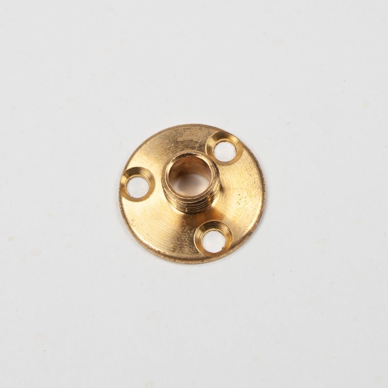 3 Hole Brass M10 Male Round Backplate Mount