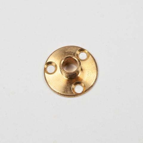 3 Hole Brass M10 Male Round Backplate Mount - Lightspares