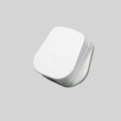 UK 3A Three Pin Plug Black White or Transparent