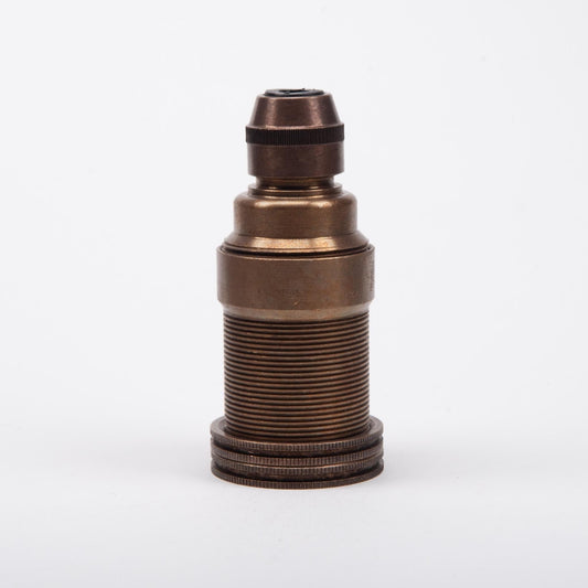 E14 Solid Brass Lampholder with Integral grip - Old English Brass