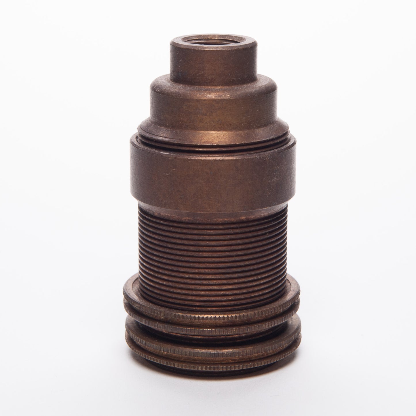 E14 Solid Brass Lampholder M10 Threaded - Old English Brass
