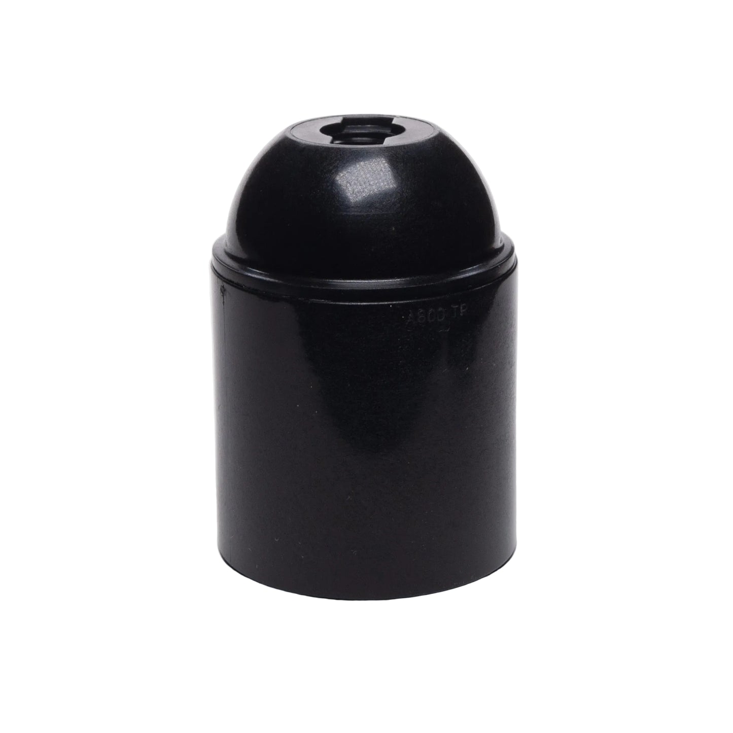 E27 ES Edison Screw Black Plastic Lampholder M10 Threaded Plain Skirt