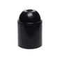 E27 ES Edison Screw Black Plastic Lampholder M10 Threaded Plain Skirt