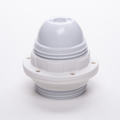 E27 Plastic Wide Ring Lampholder M10 Threaded - All Colours