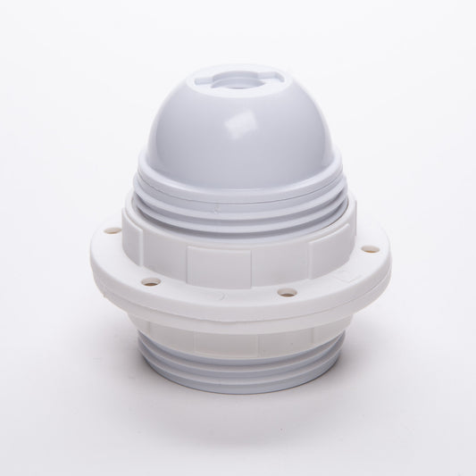 E27 Plastic Wide Ring Lampholder M10 Threaded - All Colours