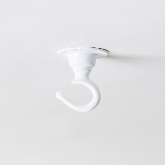 Small Ceiling Hook - Gloss White - Enamel Shades