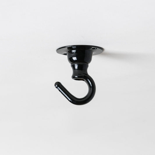 Small Ceiling Hook - Gloss Black - Enamel Shades