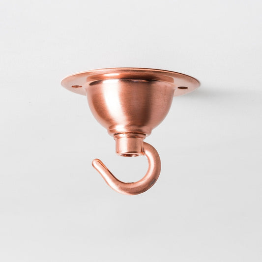 Period Ceiling Hook - Copper - Enamel Shades