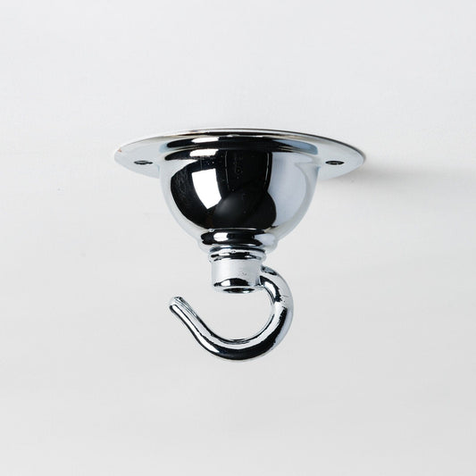 Period Ceiling Hook - Chrome - Enamel Shades