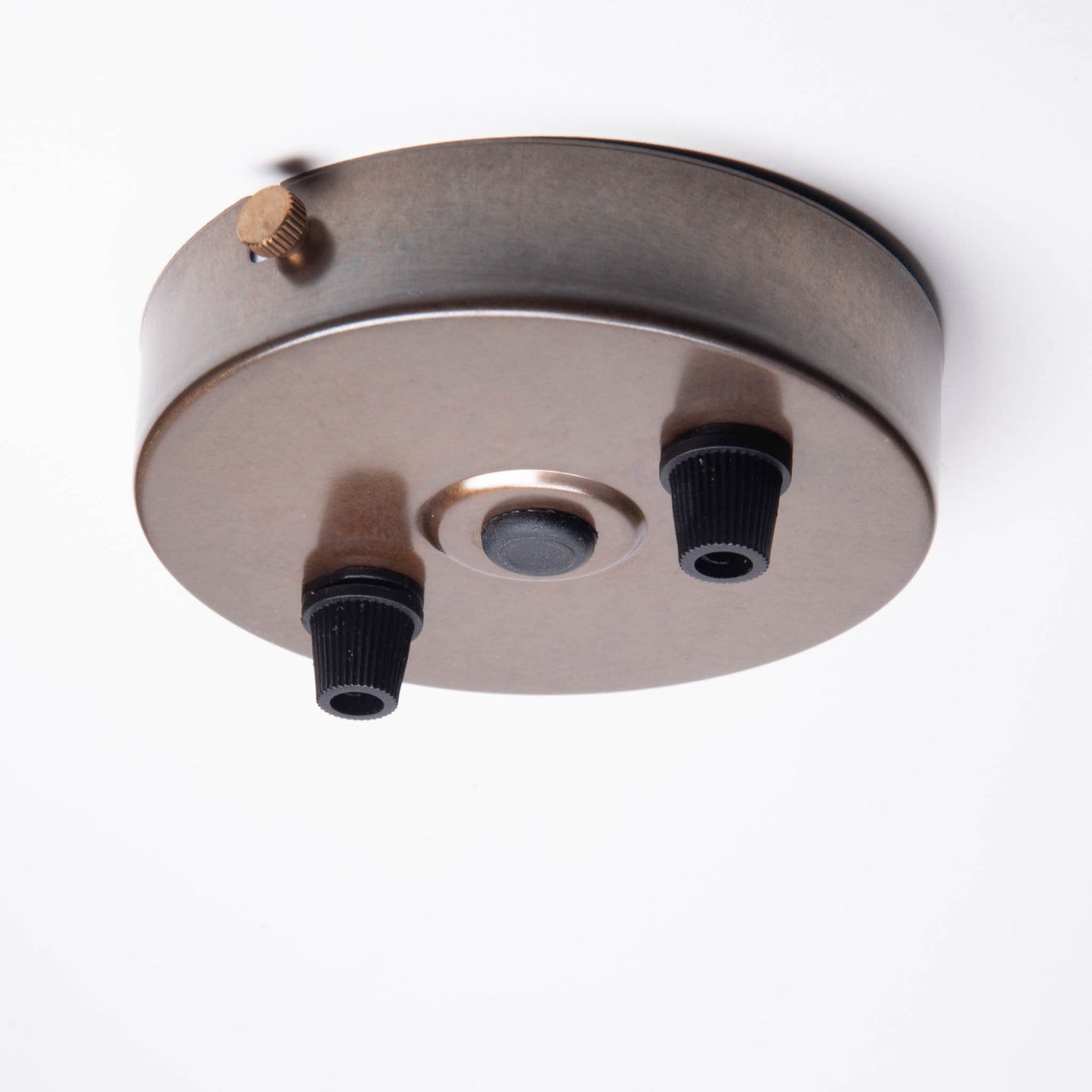 Old English Brass 100mm Steel Ceiling Rose - All Outlet Options