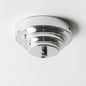 Polished Aluminium Art Deco Style Ceiling Rose