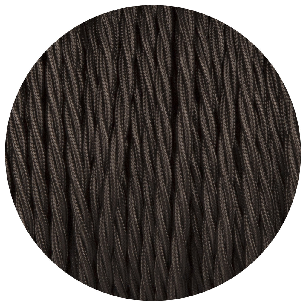 Black Twisted Fabric Braided Cable