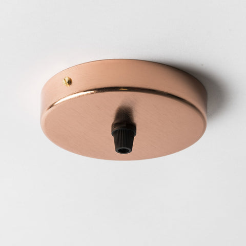 Brushed 100mm Copper Ceiling Rose - All Outlet Options - Lightspares