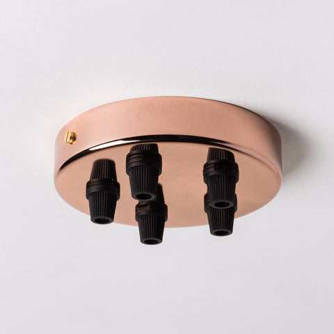Copper 100mm Ceiling Rose - All Outlet Options - Lightspares