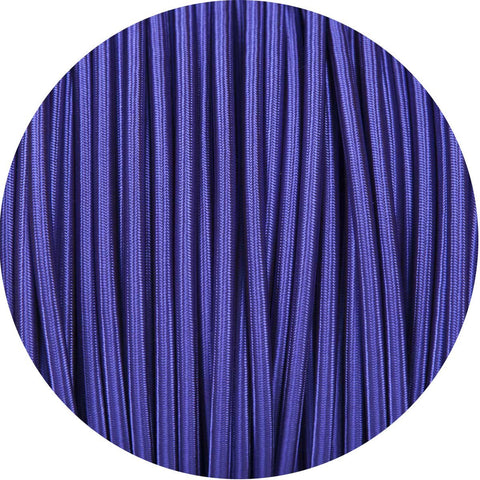 Deep Purple Round Fabric Braided Cable - Lightspares
