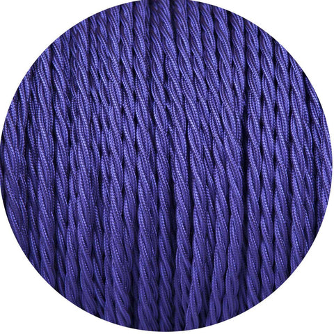 Deep Purple Twisted Fabric Braided Cable - Lightspares