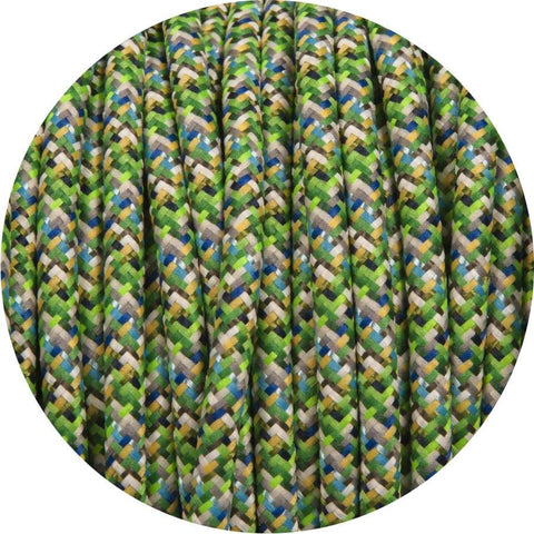 Digital Green Round Fabric Cable - Lightspares