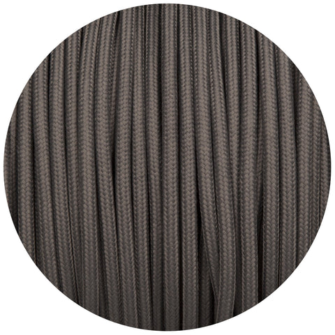 Dusk Grey Round Fabric Braided Cable - Lightspares