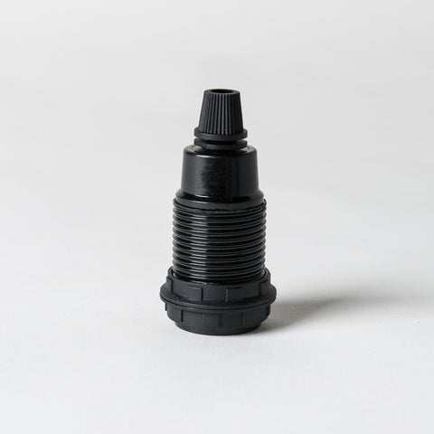 E14 Black Plastic Lampholder with grip
