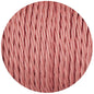 Baby Pink Twisted Fabric Braided Cable - Lightspares