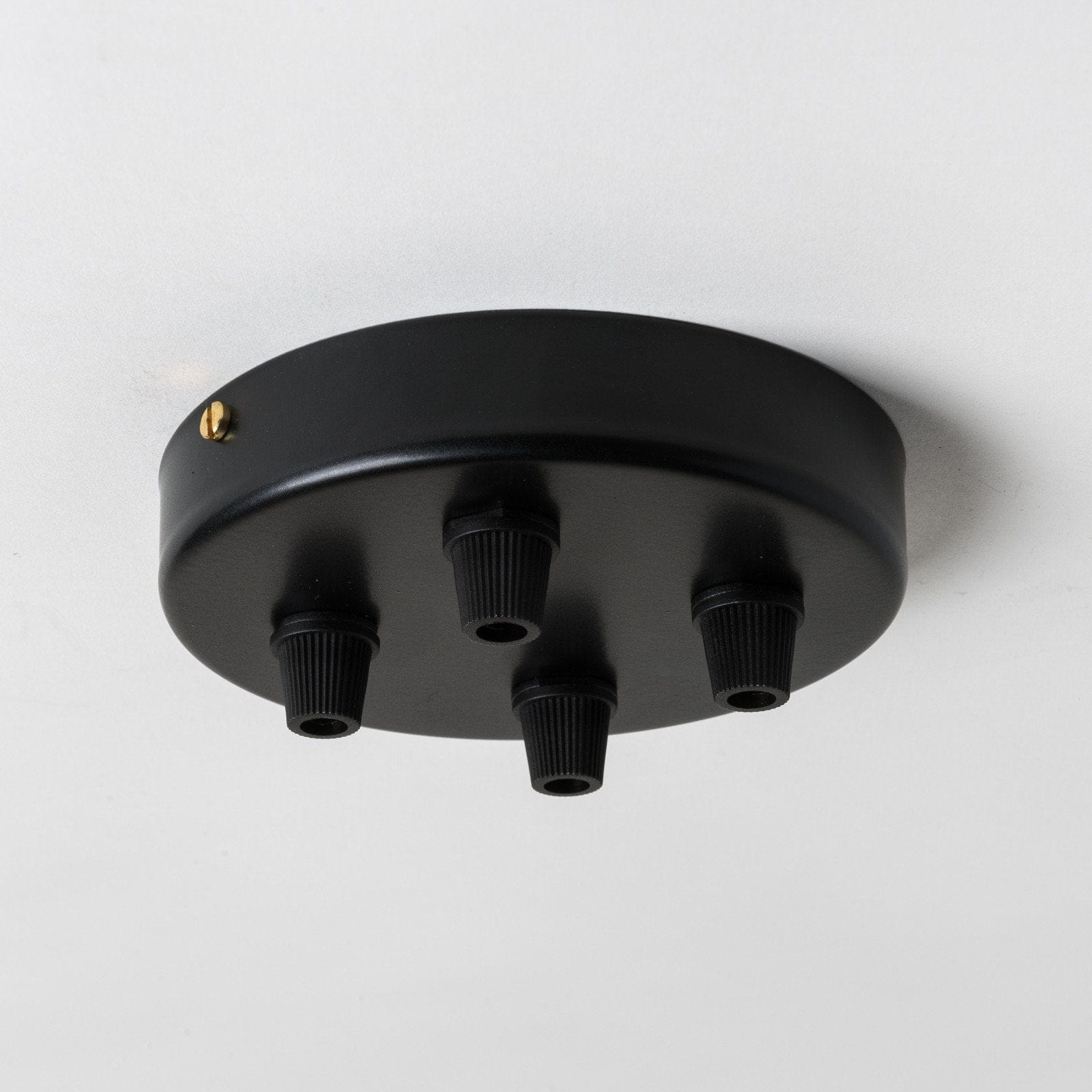 Black Steel 100mm Ceiling Rose - All Outlet Options - Lightspares