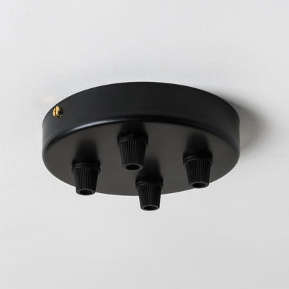 Black Steel 100mm Ceiling Rose - All Outlet Options - Lightspares