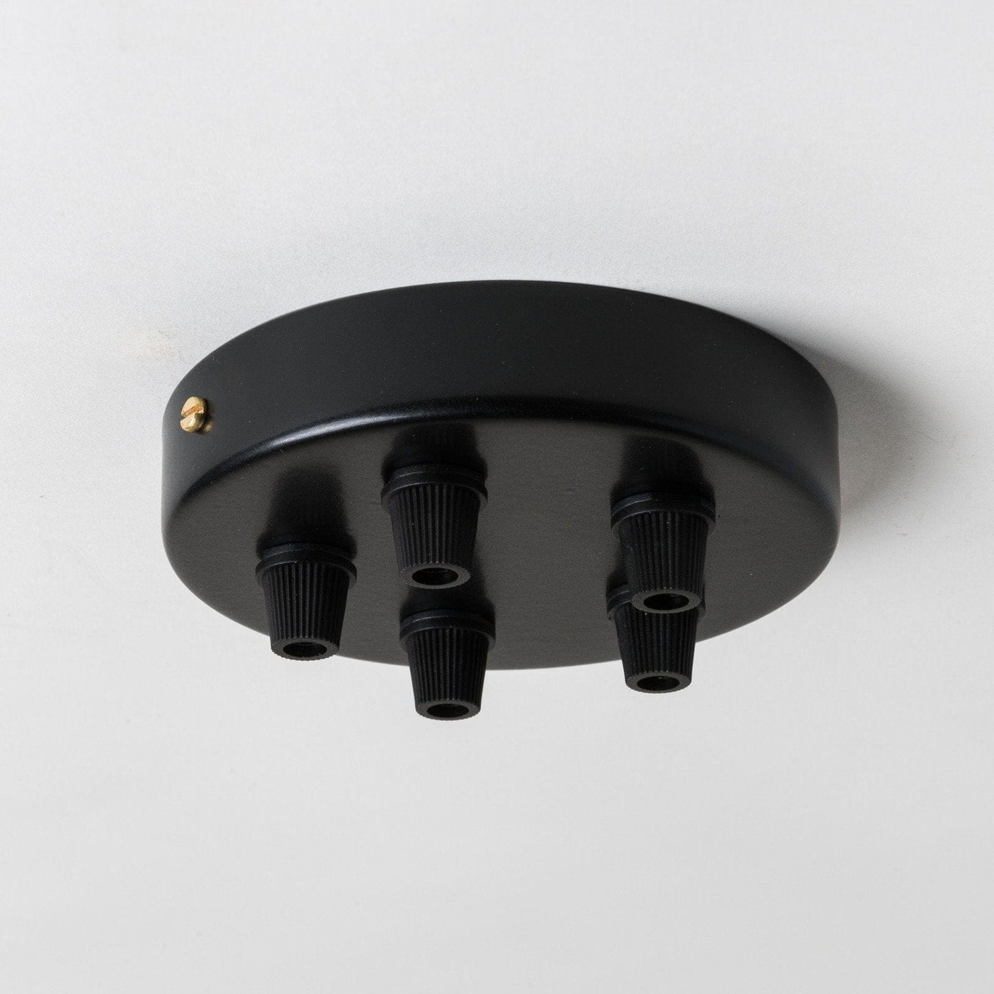 Black Steel 100mm Ceiling Rose - All Outlet Options - Lightspares