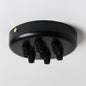 Black Steel 100mm Ceiling Rose - All Outlet Options - Lightspares