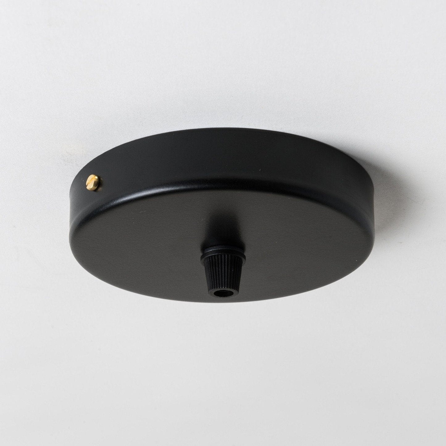 Black Steel 100mm Ceiling Rose - All Outlet Options - Lightspares