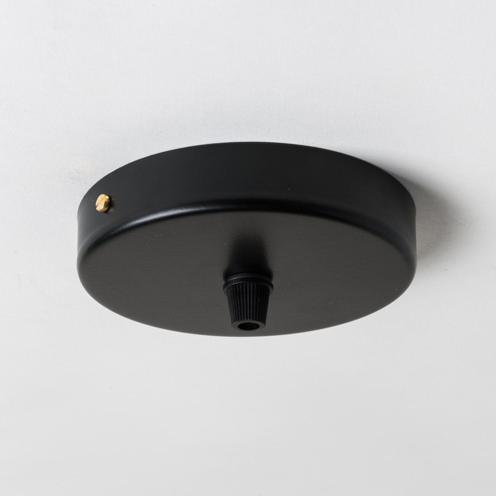 Black Steel 100mm Ceiling Rose - All Outlet Options - Lightspares