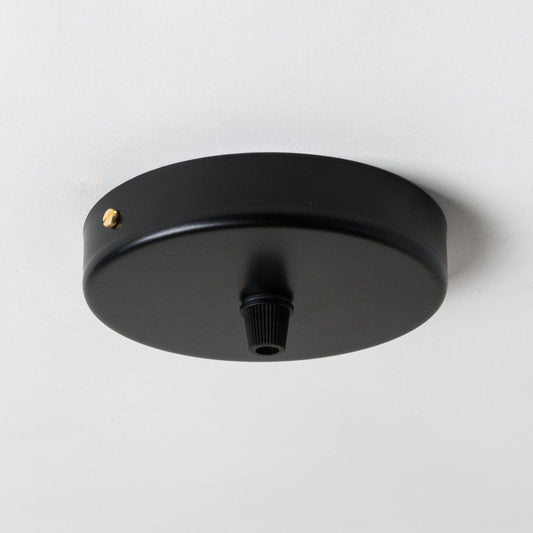 Black Steel 100mm Ceiling Rose - All Outlet Options - Lightspares