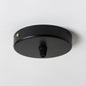 Black Steel 100mm Ceiling Rose - All Outlet Options - Lightspares