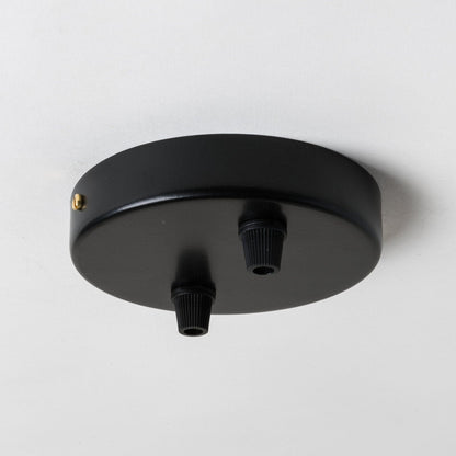 Black Steel 100mm Ceiling Rose - All Outlet Options - Lightspares