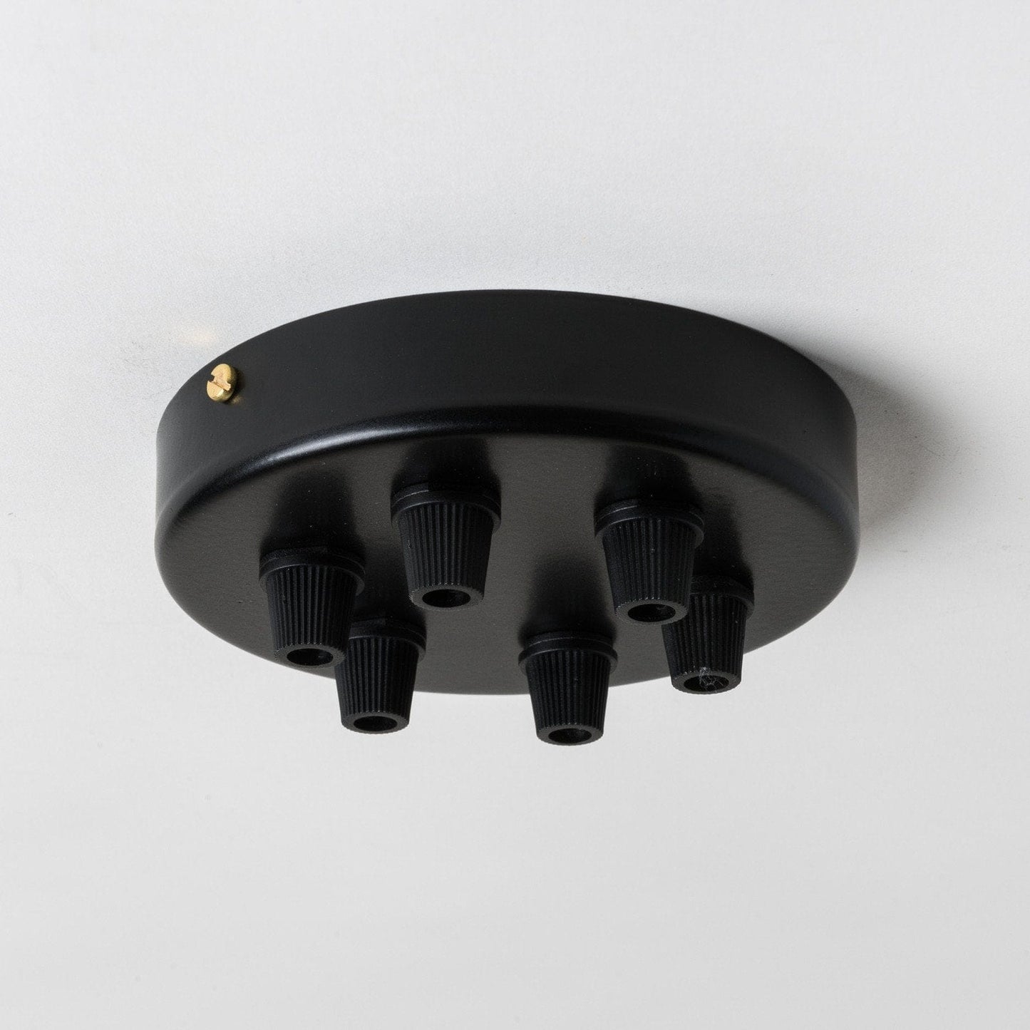 Black Steel 100mm Ceiling Rose - All Outlet Options - Lightspares